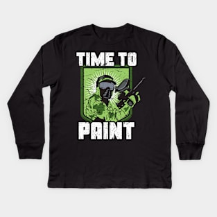 Time to Paint Kids Long Sleeve T-Shirt